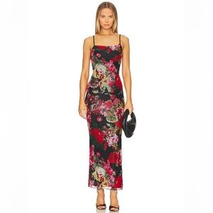 Molly Maxi Dress in Black Floral